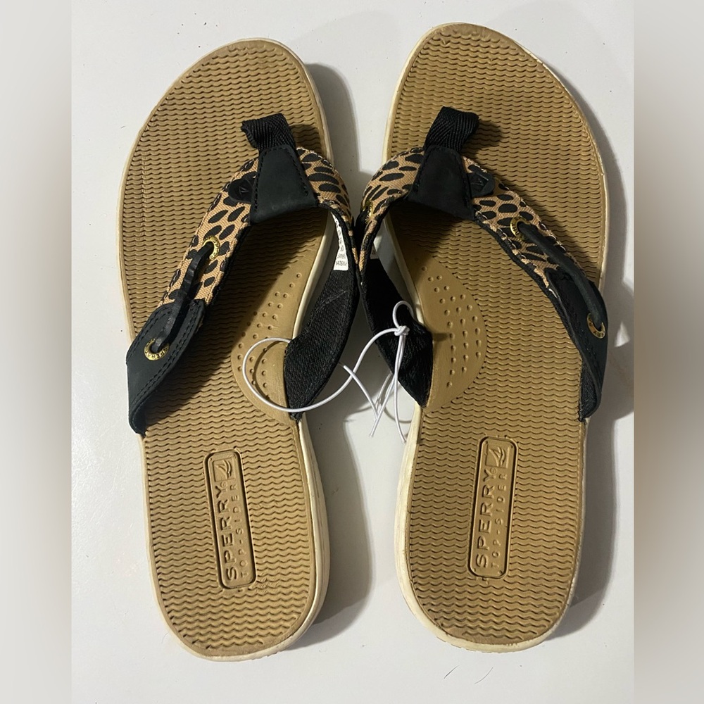 Sperry Top-Sider Leopard Print Sandals NWOT